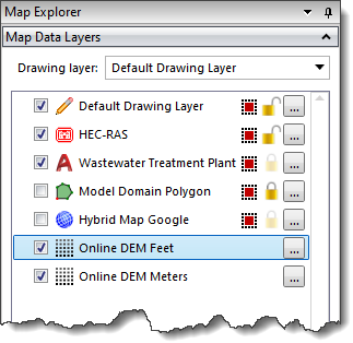 Map Data Layers panel