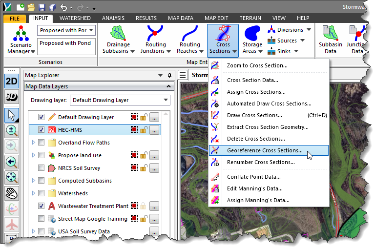 Georeference Cross Sections command