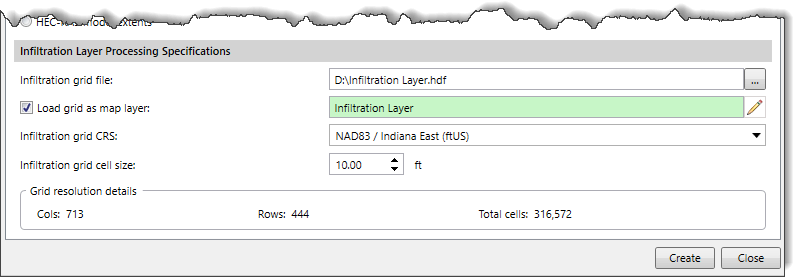 Infiltration Layer Processing Specifications