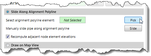Pick Button - Select alignment polyline element