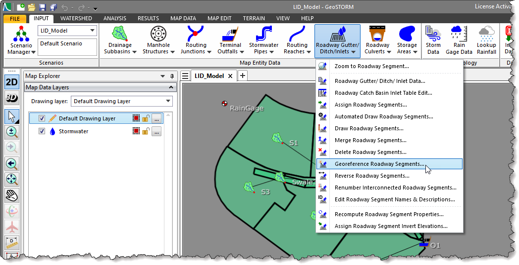 Georeference Roadway Segments command