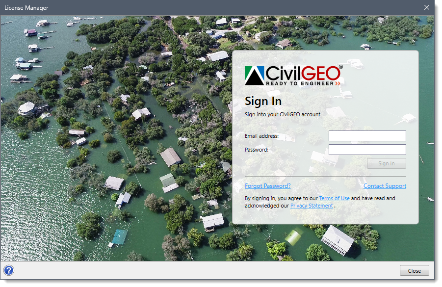 License Manager dialog box