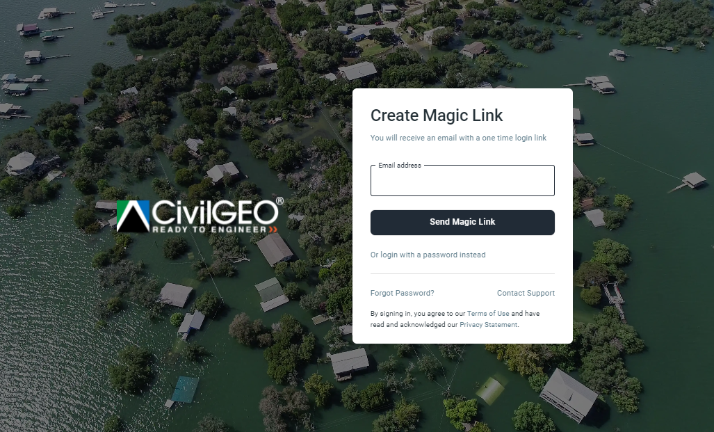 Create Magic Link page