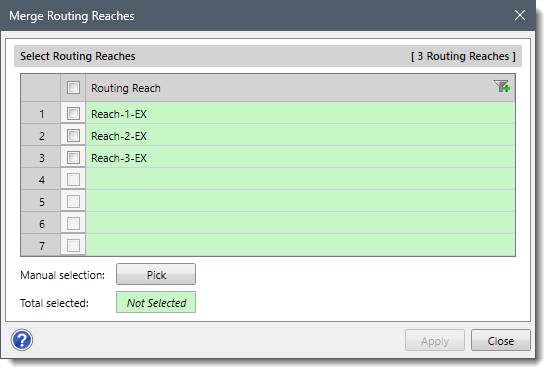 Merge Routing Reaches Dialog Box