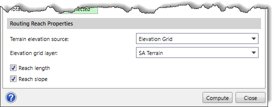 Routing Reach Properties section