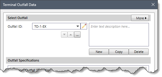 Select Outfall section