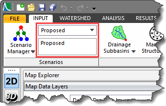 Active (Current) Scenarios dropdown combo boxes