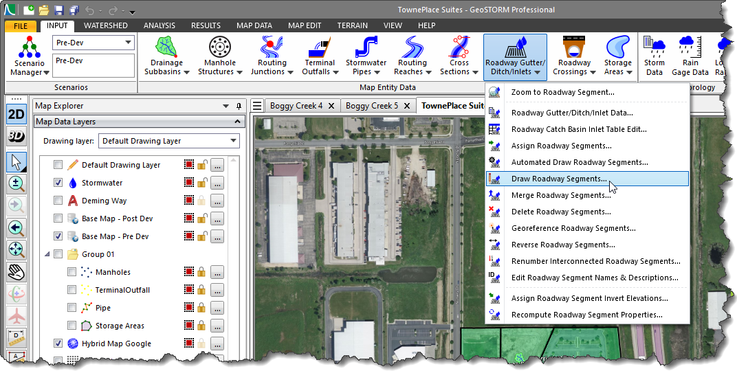 Draw Roadway Segments Command