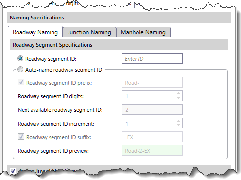 Naming Specifications Section