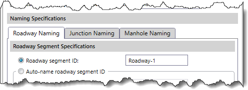 Roadway Segment ID Radio Button Option