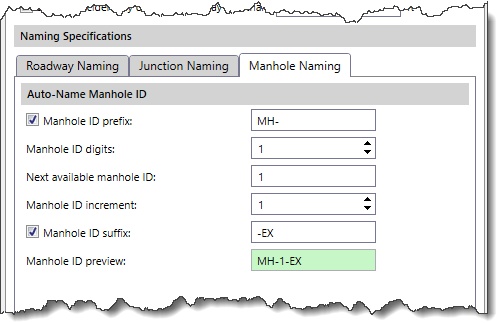 Auto-Name Manhole ID Subsection