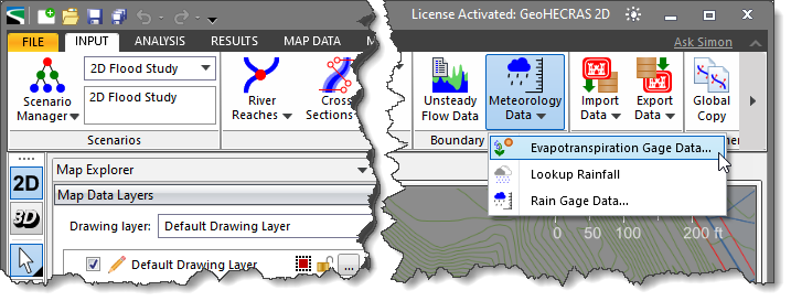 Evapotranspiration Gage Data command