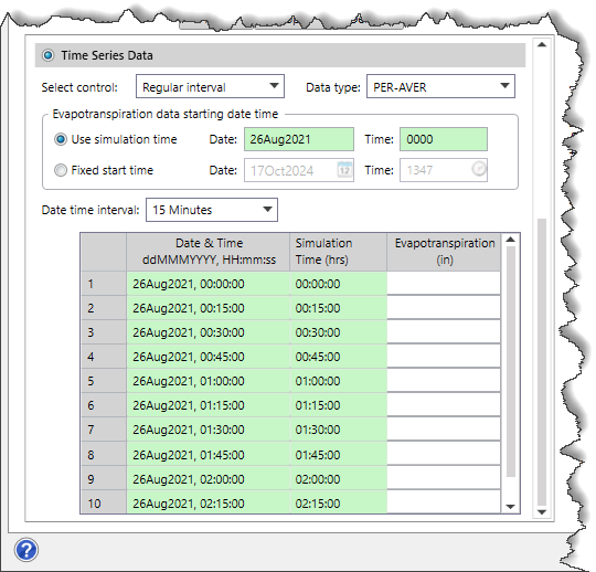 Time Series Data section