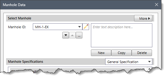 Select Manhole section
