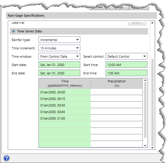 Time Series Data section