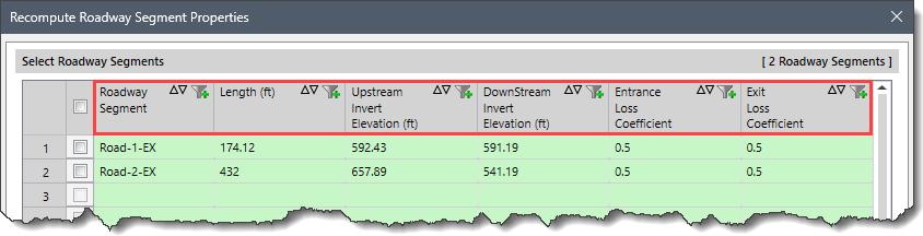 Sorting the Roadway Segments Table
