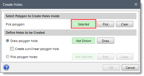 Pick Polygon Read-only Field