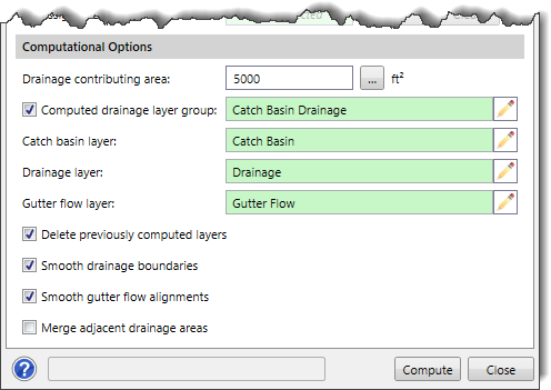 Computational Options Section