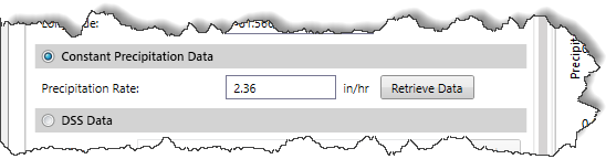 Constant Precipitation Data Section