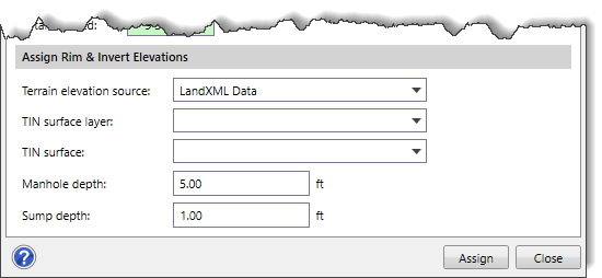 LandXML Data as the terrain elevation source