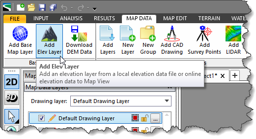 Add Elev Layer Command