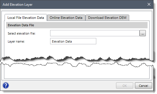 Add Elevation Layer Dialog Box
