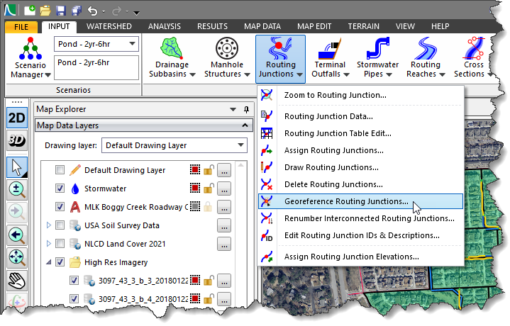 Georeference Routing Junctions command
