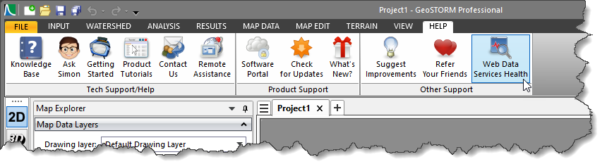 Web Data Services Health command