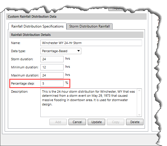 Percentage Step Entry