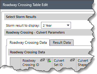 Select Storm Results Section