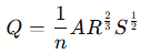 EPA SWMM method calculation equation