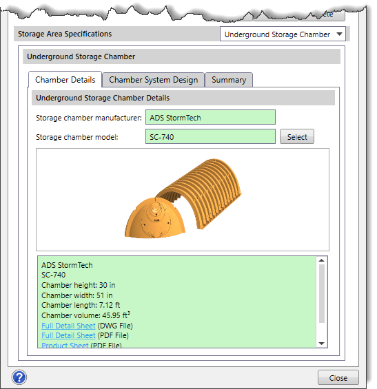 Underground Storage Chamber panel