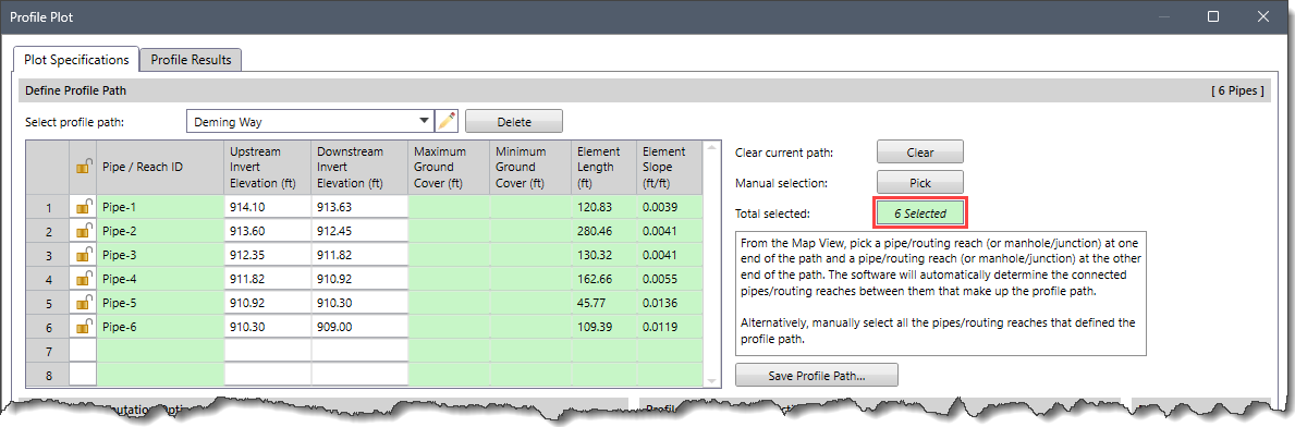 Total selected read-only field