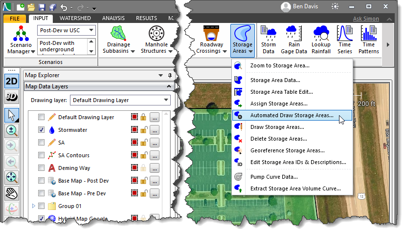 Automated Draw Storage Areas command