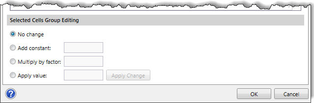 Selected Cells Group Editing section