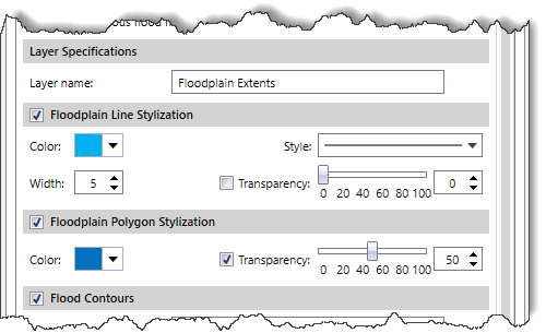 Floodplain Line Stylization section