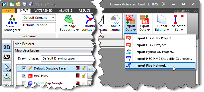 Import Pipe Network Command