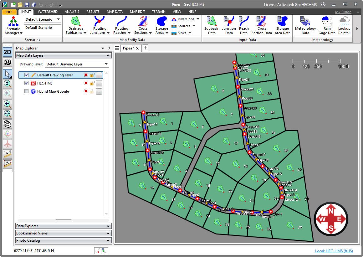 Pipe Networks in the Map View