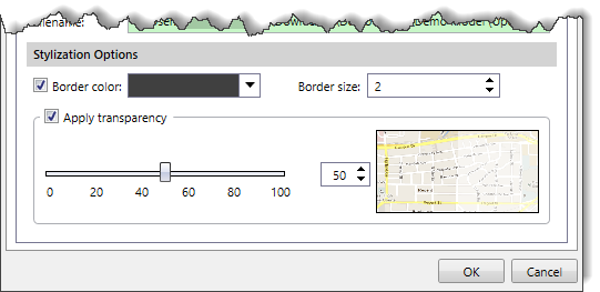 Stylization Options section