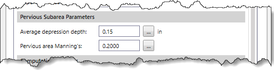 Pervious Subarea Parameters