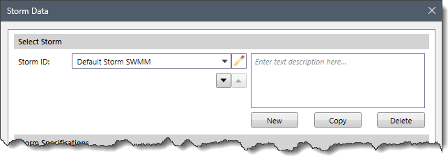 Select Storm section