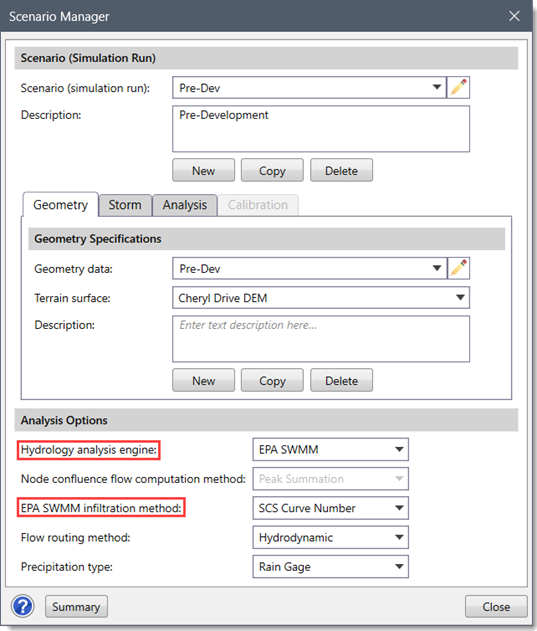Scenario Manager dialog box