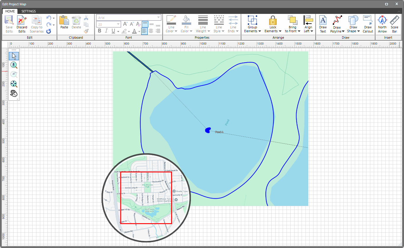 Edit Project Map dialog box