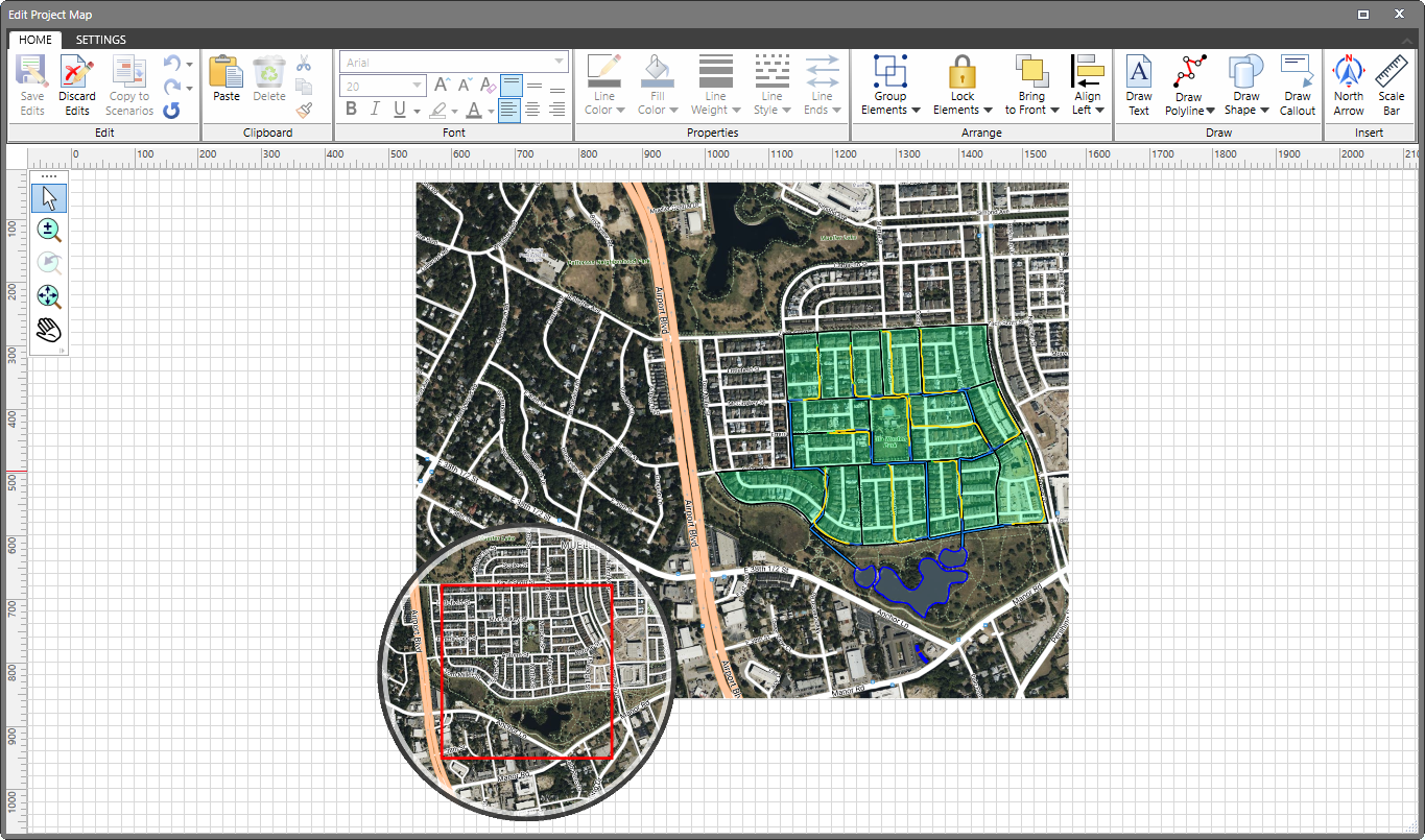 Edit Project Map diagram editor