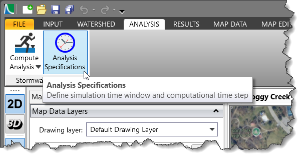 Analysis Specifications command