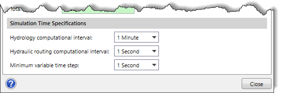 Simulation Time Specifications section