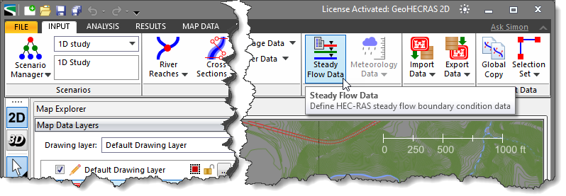 Steady Flow Data command