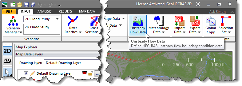 Unsteady Flow Data command