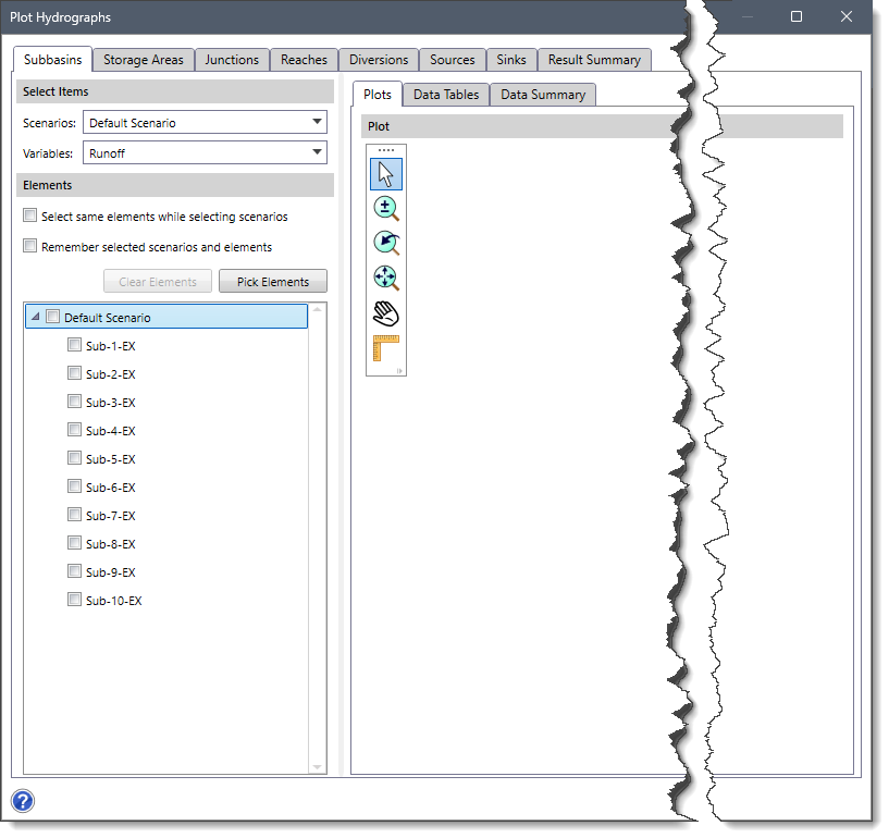 Plot Hydrographs dialog box