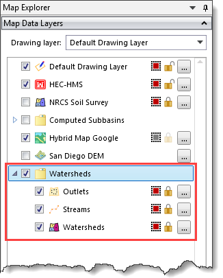 Map Data Layers panel